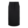 Max Mara Black Virgin Wool Skirt In Black