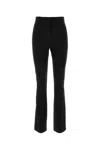 Max Mara Midnight Blue Stretch Cotton Orche Wide-leg Pant In Black