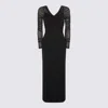 Max Mara Long Locri Dress In Draped Jersey In Black