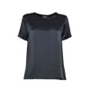 Max Mara Rebecca Satin Finish T-shirt In Black