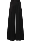Max Mara Black Wide-leg Tailored Virgin Wool Trousers In Black