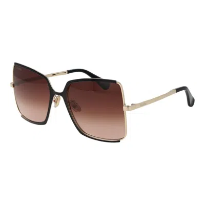 Max Mara Black Women Sunglasses In Brown