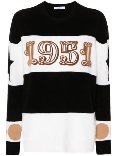 MAX MARA BLACK WOOL AND CASHMERE BLEND JUMPER