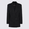 Max Mara Black Wool Appia Blazer In Black