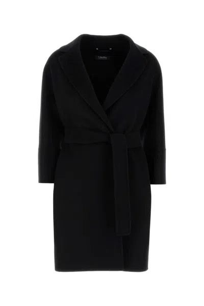 Max Mara Black Wool Arona Coat