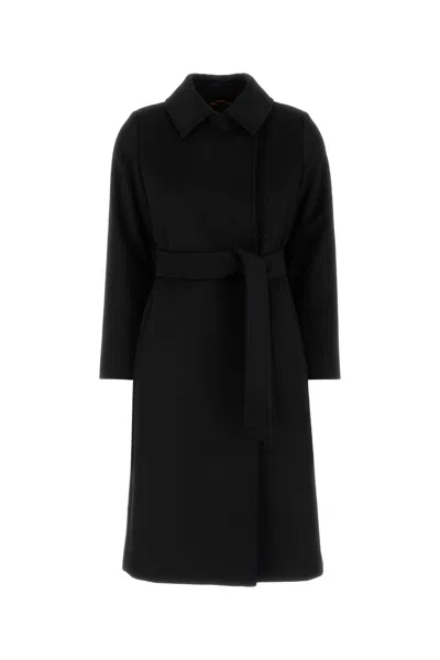 Max Mara Black Wool Bcollag Coat