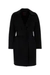 Max Mara Black Wool Blend Ajaccio Coat