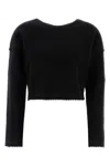 Max Mara Maglione Crespo In Misto Lana Nera Donna In Black