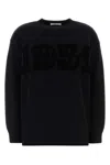 Max Mara Black Wool Blend Fido Sweater In Black