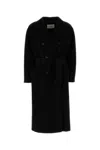 Max Mara Womens Black Madame Belted Wool And Cashmere Coat In Black