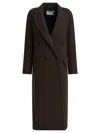 Max Mara Arco 1234 Chocolate Virgin Wool Coat In Brown