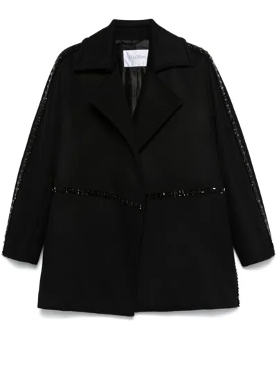 MAX MARA BLACK WOOL COAT