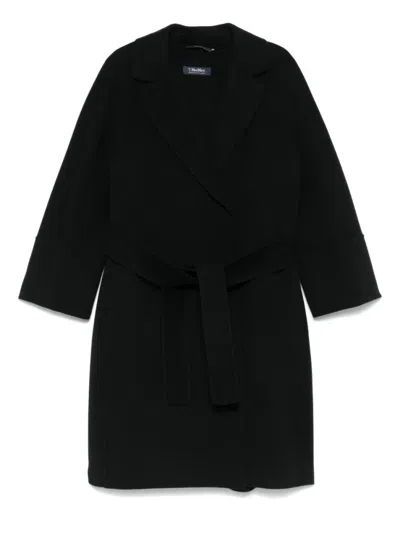 MAX MARA WOMEN BLACK WOOL COAT, XXS LUXURY TRENCH COATS FOR WOMEN DARVEYS