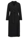 Max Mara Black Wool Coat In Black