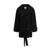 Max Mara Black Wool Coat In Black