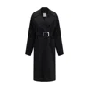 Max Mara Pure Wool Robe Coat In Black