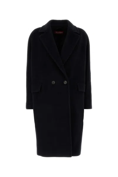 MAX MARA BLACK WOOL COCCO COAT