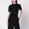 Max Mara Black Wool Crewneck Sweater In Black