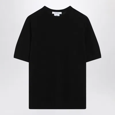MAX MARA MAX MARA  BLACK WOOL CREWNECK SWEATER