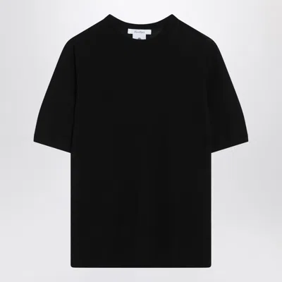 Max Mara Black Wool Crewneck Sweater Women