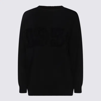 MAX MARA BLACK WOOL FIDO KNITWEAR