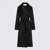 Max Mara Manuela Icon Belted Wool Coat In Black