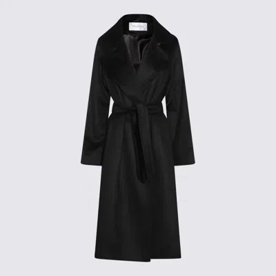 MAX MARA BLACK WOOL MANUELA COAT
