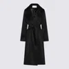 Max Mara Black Wool Manuela Coat In Black