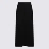Max Mara Maxi Black Skirt With Invisible Zipò In Polyamide And Cotton Woman In Black
