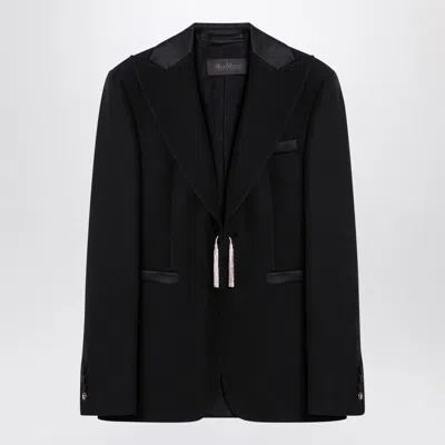 MAX MARA BLACK WOOL SMOKING JACKET