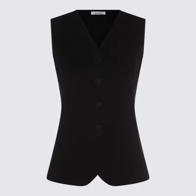 MAX MARA BLACK WOOL TOP