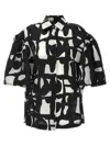 Max Mara Carella Abstract-print Puff-sleeve Collared Shirt