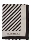 Max Mara Blackwhite Printed Scarf In Gray