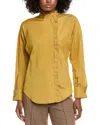 Max Mara Blanc Silk-blend Shirt In Yellow