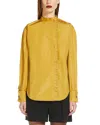 Max Mara Blanc Silk-blend Shirt In Yellow
