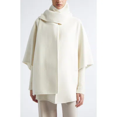 Max Mara Blasone Cashmere Cape In White