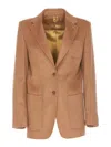 Max Mara Jackets With Notch Lapel And Single-breasted In Beige