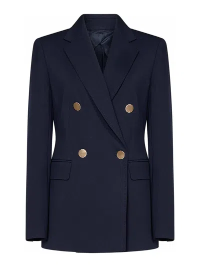 Max Mara Navy Blue Double-breasted Blazer