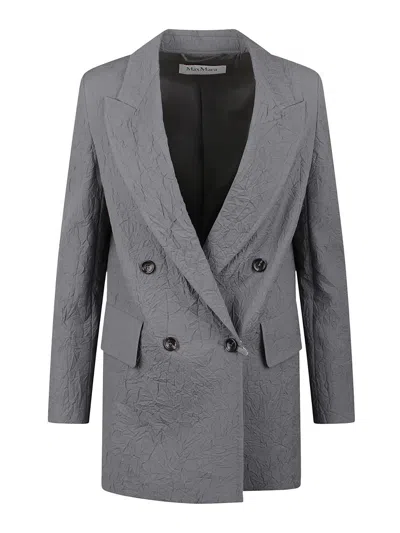 Max Mara Blazer Over In Tela Di Lana In Gray