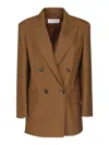 Max Mara Palanca Double Breasted Blazer In Brown