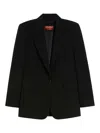 Max Mara Studio Blazer Woman Black In Negro