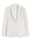 Max Mara Virgin Wool Single-breasted Blazer In White