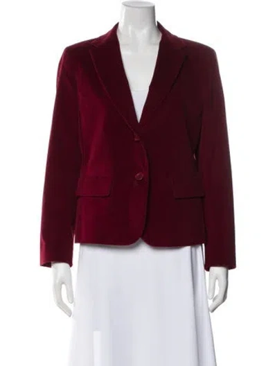 Pre-owned Max Mara Blazer In Burgundy