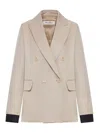 Max Mara Double-breasted Jacket In Camel