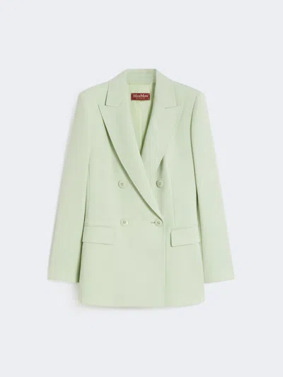 Max Mara Blazer Cintré En Crêpe De Laine In Green