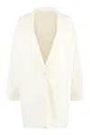 Max Mara Orlaya Virgin Wool Oversized Tailored Jacket In White