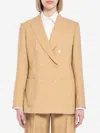 Max Mara Doublebreasted Blazer In Beige