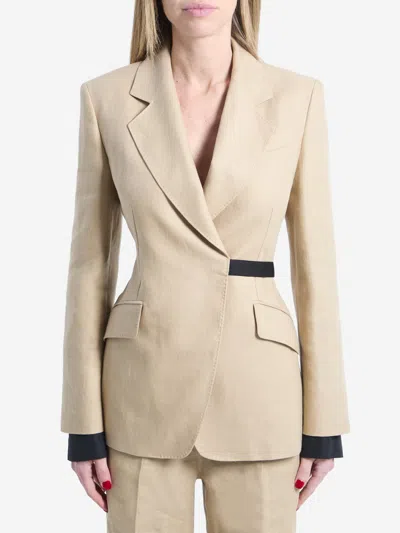 Max Mara Fionda Doublebreasted Blazer In Sand