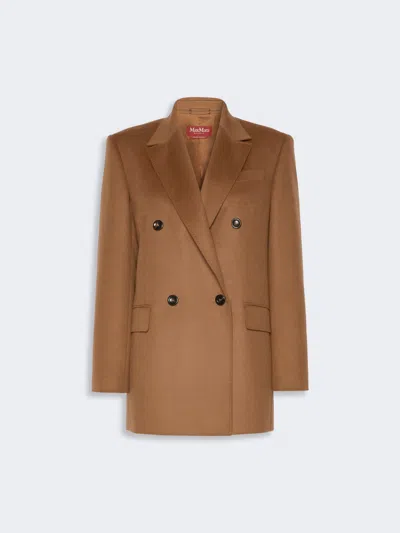 Max Mara Blazer En Drap De Laine In Cuir De Vache