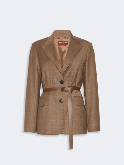 Max Mara Blazer En Flanelle De Laine In Poil De Chameau
